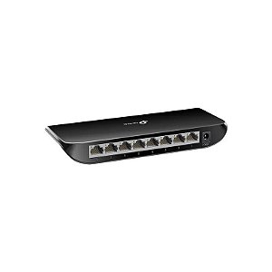 Switch TP-Link TL-SG1008D com 8 Portas de 10/1000MBPS Bivolt - Preto