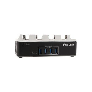 Estação de Carregamento Forza FSP-4402USB-C com 4 Portas 220V - Branco/Preto