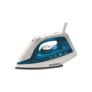 Ferro de Passar a Vapor Mondial F-32 com 1200W/220V – Branco/Azul