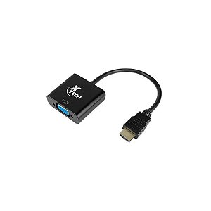 Cabo Adaptador HDMI XTC-363 HDMI Macho para VGA Fêmea - Preto