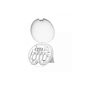 Cabo Adaptador Wiwu S02 Tipo-C com Estojo para Micro USB/Lightning/USB - Branco