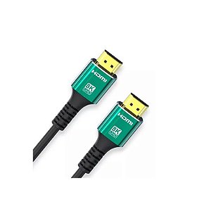 Cabo HDMI HDTV 8K (3 Metros) - Preto/Verde