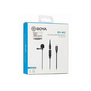 Microfone Boya BY-M2D Duplo para Ios