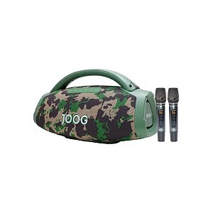 Caixa de Som Joog One Hifi JOF-01 com 2 Microfones + Controle 200W IP67 - Camuflado
