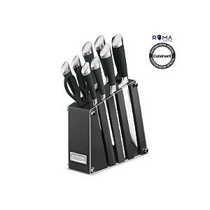 Jogo de Facas com Faqueiro Acrílico Cuisinart C77SS-11BKC - 11 Peças