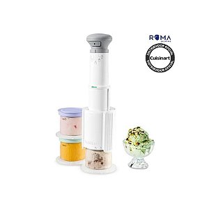 Sorveteira Cuisinart ICE-FD10 Compacta 5 em 1 Automática de Sorvete, Sorbet, Frozen, Milkshake Branco