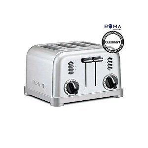 Torradeira Clássica Metal Cuisinart CPT-180BR 4 Fatias 6 Níveis Inox 110V