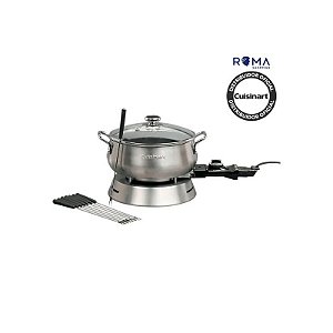 Panela de Fondue Elétrica Cuisinart CFO-50CBBR 8 Níveis Aço Inoxidável 2.8L 1000W 110V