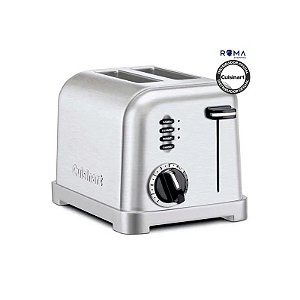 Torradeira Elétrica Cuisinart CPT-160BRB Clássica Metálica 2 Fatias 6 Níveis 220V Inox