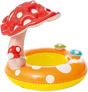 Boia Inflável Temática Cogumelos Intex 69cm Laranja 5674