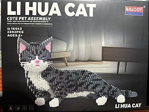 Blocos De Montar Gato Cinza 2302 Peças