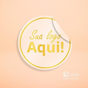 Adesivo 5x5 Redondo com HotStamping