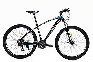 Bicicleta Ferthay FT10 ARO 29 Mountain Bike 21 Marchas Quadro 19 Preto com Azul