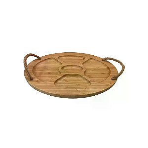 Petisqueira Oval Bambu 37cm