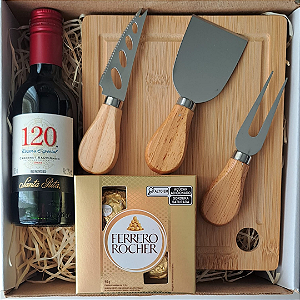Kit Presente Vinho e Chocolate