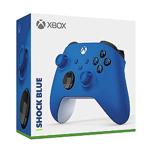 Controle Xbox Series Shock Blue Sem Fio Bluetooth Xbox Series X, S, One - Microsoft