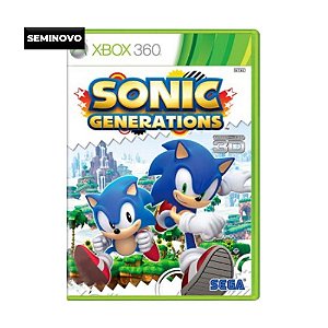 Jogo Sonic Generations Xbox 360 Físico Original (Seminovo)
