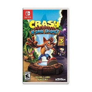 Jogo Crash Bandicoot N'Sane Trilogy Nintendo Switch Mídia Física Original (Seminovo)