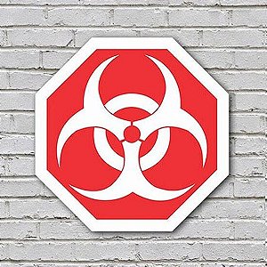 Placa de Parede Decorativa: Biohazard