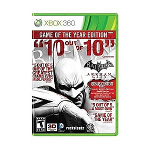 Jogo Batman Arkham City GOTY Xbox 360 Físico (Seminovo)