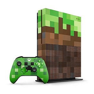 Console Xbox One S 1TB Edição Especial Minecraft (Seminovo)