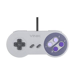 Controle para PC USB Com fio Super Nintendo SNES - Vinik