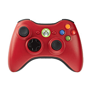 Controle Sem fio Xbox 360 Vermelho Original Seminovo