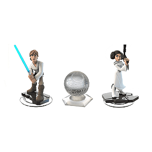 Boneco Luke Skywalker Leia Pack Disney Infinity 3.0 Seminovo