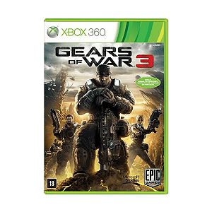 Jogo Gears of War 3 Xbox 360 Mídia Física Original Seminovo
