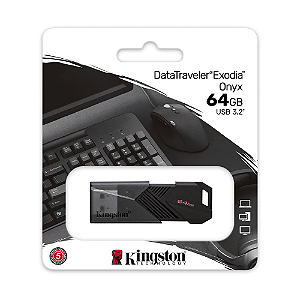 Pen Drive 64gb DataTraveler Exodia Onyx - Kingston