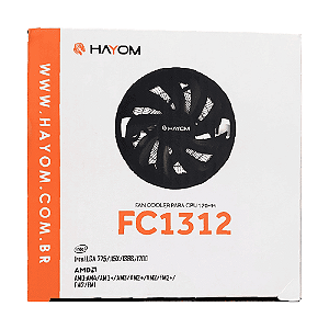 Cooler Universal Intel e AMD para Cpu 120mm FC1312 - Hayom