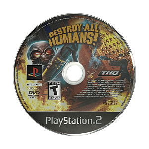 Jogo Destroy All Humans PS2 Original Somente Disco Seminovo