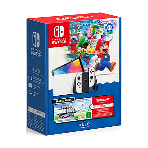 Console Nintendo Switch OLED Branco com Mario Wonder