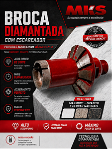 Broca c/ escareador Ø 32 mm MKS