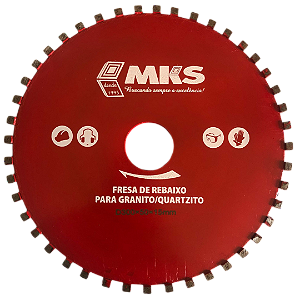 Fresa diamantada para rebaixo 300 mm x 15 mm MKS