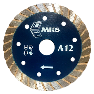 Disco de corte diamantado turbo A12 Ø 110mm MKS