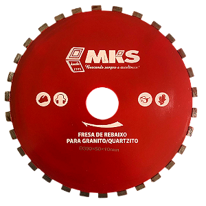 Fresa diamantada para rebaixo 300 mm x 10 mm MKS