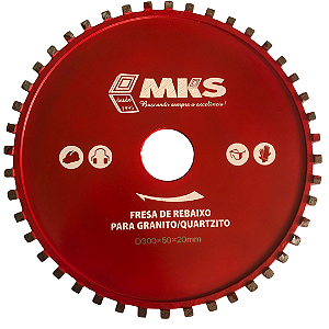 Fresa diamantada para rebaixo 300 mm x 20 mm MKS