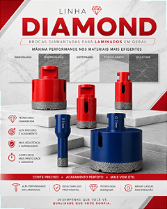 Broca Diamantada para Laminados Linha Diamond
