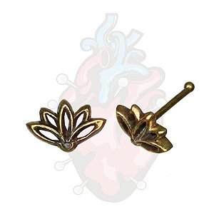 Piercing Nariz Bronze Lotus Flor