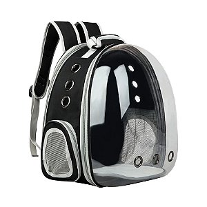 Mochila Pet Astronauta Transparente Visão Passeio