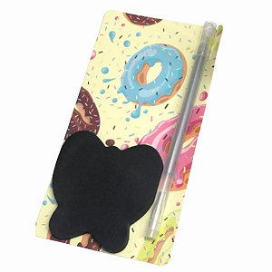 Post-It Preto Borboleta com caneta