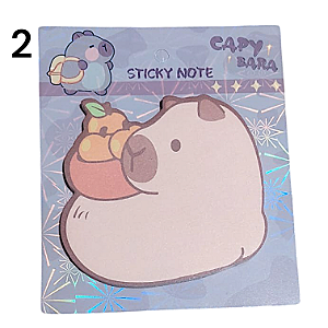 Bloco Adesivo Capivara Post-it – Papelaria Fofa para Recados