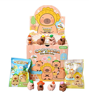 Borracha Surpresa de Capivara Fofa Colecionável Material Escolar Kawaii