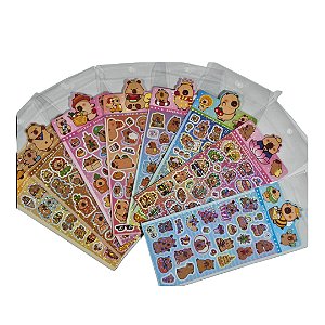 Cartela de Adesivos Holográficos - Capivara