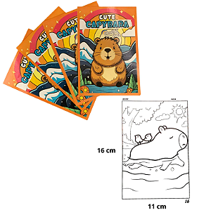 Cards Surpresa para Colorir - CAPIVARA