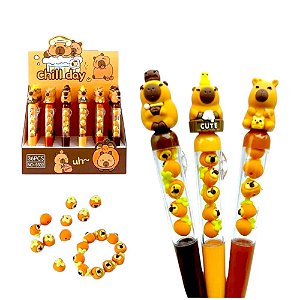 Caneta com Miçangas Capivara