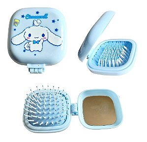 Escova Dobrável com Espelho – Turma da Hello Kitty