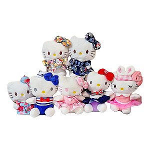 Chaveiro de Pelúcia Hello Kitty Personagens Sortidos Kawaii Macio Colecionável