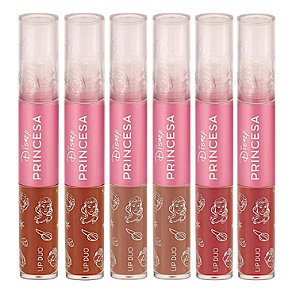 Duo de Batom e Gloss Princesas Disney Fenzza – Batom Matte + Gloss